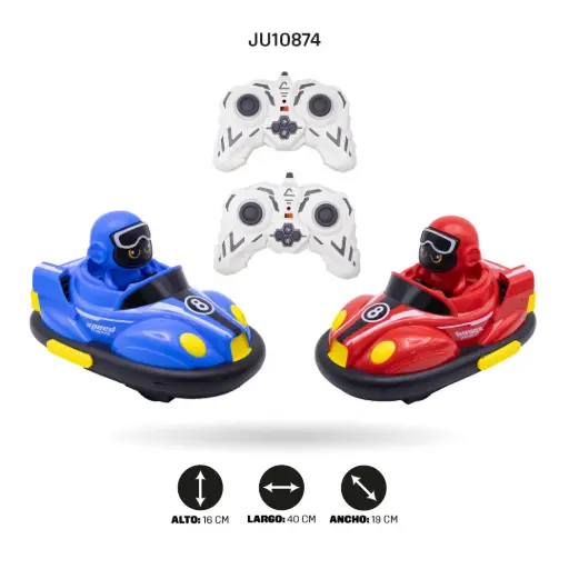 [JU10874] CARROS CHOCONES CON RADIOCONTROL DE 2,4 G, CON CABLE USB [986-18]