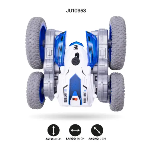 [JU10953] Carro Acrobático RC Stunt - Vehículo Piruetas Control Remoto USB JU10953[DH666-78]