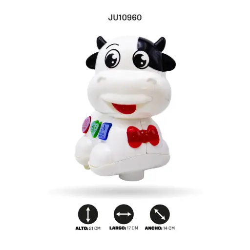 [JU10960] JUGUETE DE VACA CON LUZ Y SONIDO [8398-3A]