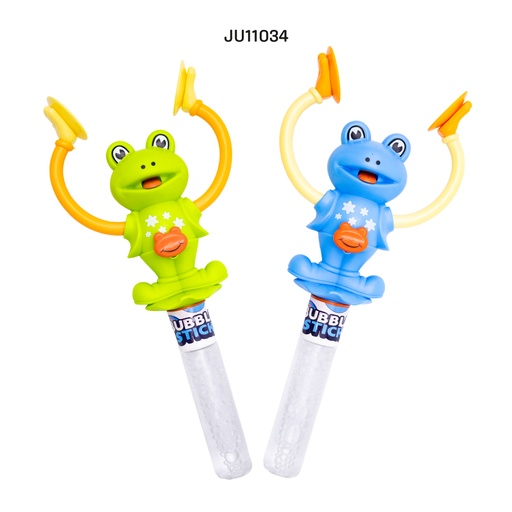 [JU11034] VARITA DE BURBUJAS CON FORMA DE RANA X12 UND [M6003]