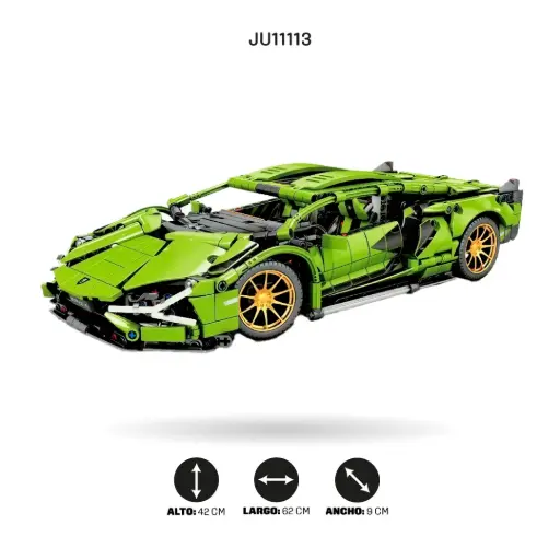[JU11113] VEHICULO DEPORTIVO LAMBORGHINI ARMABLE CON CONTROL REMOTO X 1273 PIEZAS [49001]