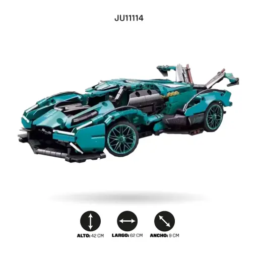 [JU11114] VEHICULO DEPORTIVO LAMBORGHINI ARMABLE CON CONTROL REMOTO X 1122 PIEZAS [49020]