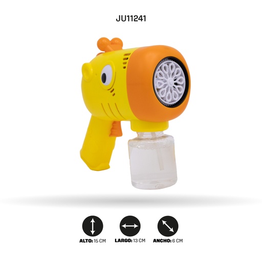 [JU11241] PISTOLA DE BURBUJAS ELECTRICA DE DIEZ AGUJEROS [HT8118]