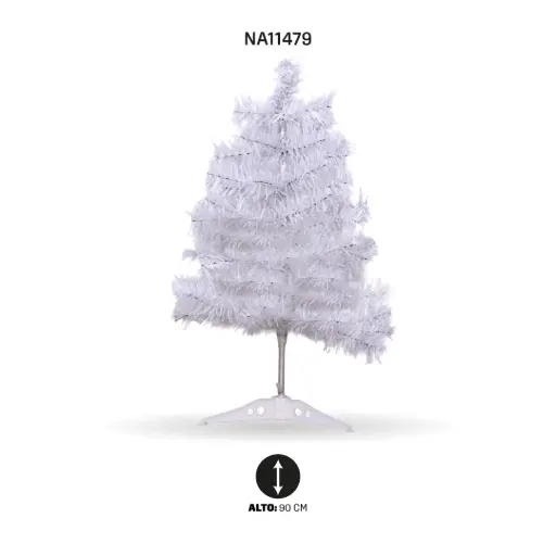 [NA11479] ARBOL BLANCO DE NAVIDAD 90 CM -80PIN [PAC5617]