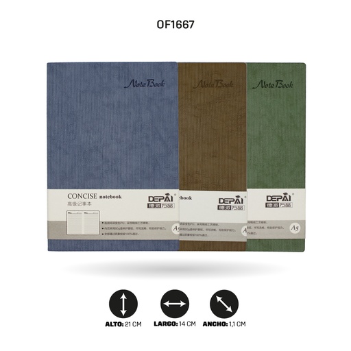 [PA1778] AGENDA TIPO CUERINA 4 COLORES 25-68 [PAC4763]