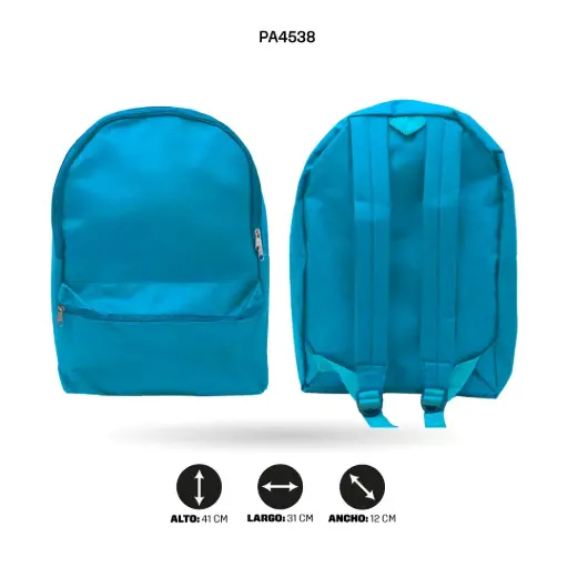 [PA4538] MALETIN UNICOLOR AZUL TURQUESA