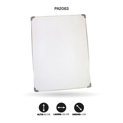 [PA2063] TABLERO NACIONAL CUADRICULADO 80CM X 120CM