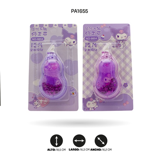 [PA1655] CINTA CORRECTORA PARA NIÑA COLOR VIOLETA DISPLAY X24 UND [PAC4511]
