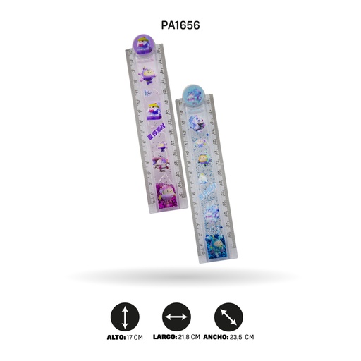 [PA1656] REGLA PLEGABLE ESCARCHADA DE ALIENS  1011 -30CM DISPL X24[PAC4512]