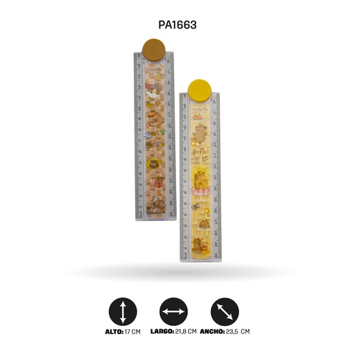 [PA1663] REGLA PLEGABLE DE CAPYBARA XX-0028 DISP X 24 [PAC4559-PAC5822]