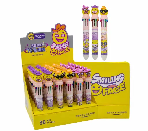 [PA1669] BOLIGRAFO 10 COLORES DE EMOJIS XX-6633 [PAC4562]