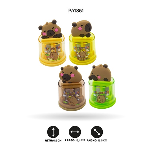 [PA1851] SACAPUNTAS DOBLE KM9308C CAPYBARA [PAC4594]