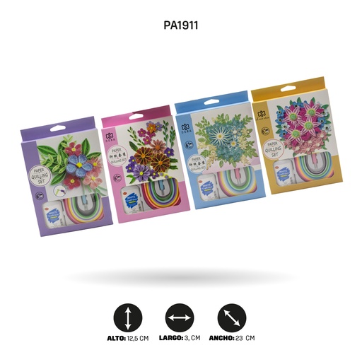 [PA1911] ACOLCHADO DE PAPEL YZ178 MOTIVO FLOR DISPLX 10 [PAC4668]