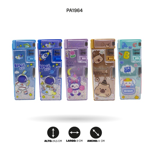 [PA1964] ESTUCHE MULTIFUNCIONAL ASTRONAUTA, CAPYBARA  Y CONEJO XPM-570-5/2/1 [PAC4697]