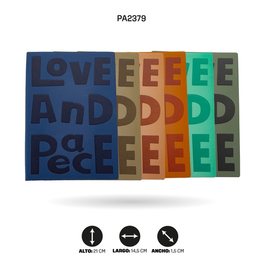 [PA2379] AGENDA LOVE AND SPACE TIPO CUERINA [PAC4756]
