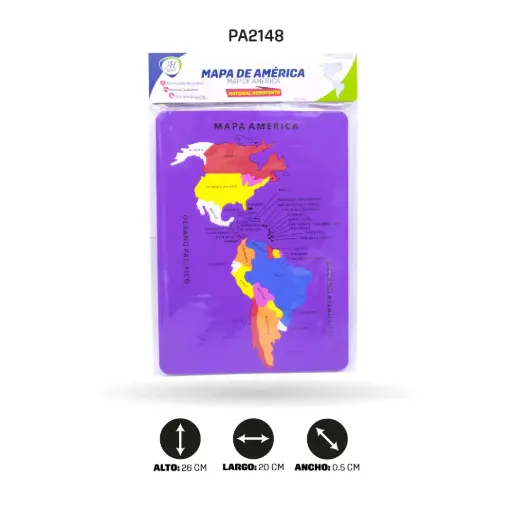 [PA2148] DIDACTICOS FOAMY -MAPA AMERICA [PAC5864]