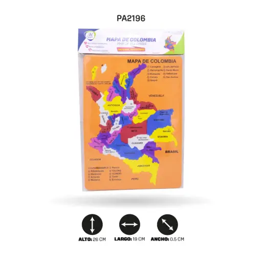 [PA2196] DIDACTICOS FOAMY - MAPA DE COLOMBIA [PAC5872]