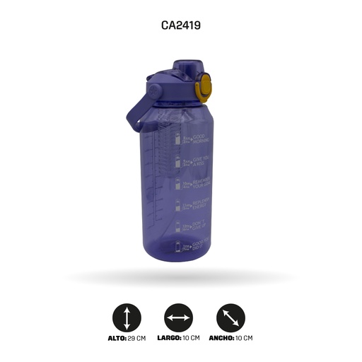 [HO2419] TERMO COLOR VIOLETA 2000ML 2356- TRANSPARENTE [PAC4802]