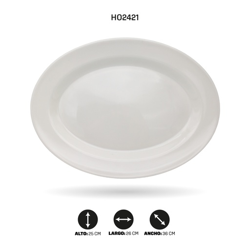 [HO2421] BANDEJA OVAL DE MELAMINA CK5814-14" [PAC5279]