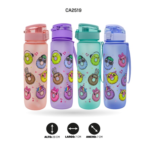 [HO2519] TERMO DE DONITAS Y STICKERS, 4 MOTIVOS 8078 -1000ML [PAC4956]
