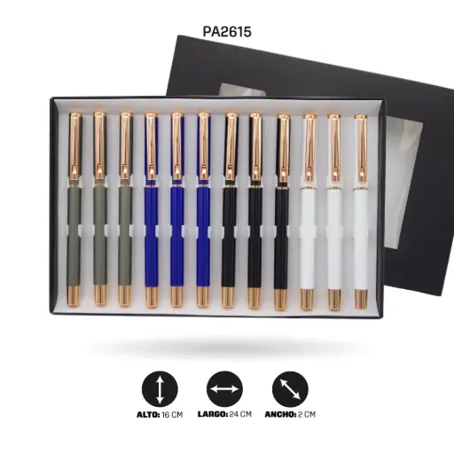[PA2615] BOLIGRAFO 201 DETALLES  PALO ROSA 4 COLORES METALICO[PAC5232]