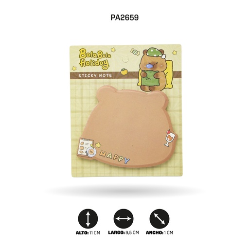 [PA2659] NOTAS ADHESIVA CAPYBARA DISPLAY X36 [PAC5771]
