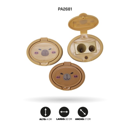 [PA2681] SACAPUNTA DE CAPYBARA DOBLE KM-9318C [PAC5787]