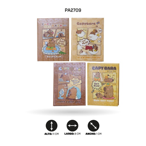 [PA2709] MINI AGENDA CAPYBARA  78x105MM XX-A7-009 [PAC5813]
