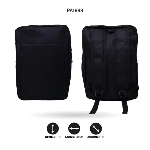 [PA1993] MALETIN EJECUTIVO NACIONAL NEGRO CON PORTATERMO