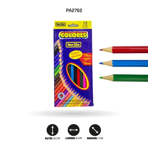 [PA2762] COLORES x12 NEW ELITE [PAC4823-392]