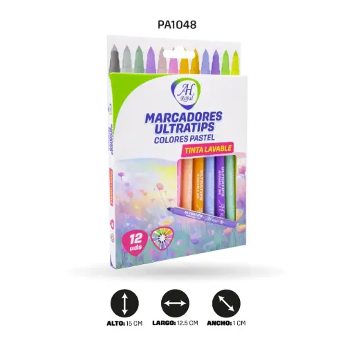 [PA1048] MARCADOR ULTRATIPS COLOR PASTEL  LS808-12 [PAC5907-1048]