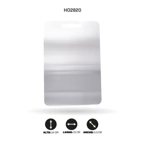 [HO2820] TABLA DE COCINA PARA PICAR EN  ACERO INOXIDABLE 34 x 23CM [PAC5900]