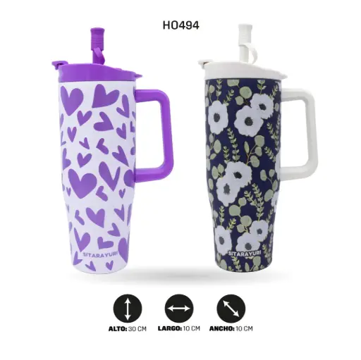 [HO494] TERMO ACERO INOXIDABLE 304 ESTAMPADO 1200ML ZF-083 [PAC6499]