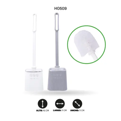 [HO509] CEPILLO DE BAÑO CABO DE PLASTICO LUJO HS6035-1 [PAC6509]
