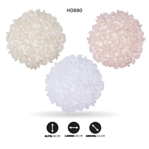 [HO690] INDIVIDUAL REDONDO 38CM (DISPLAY X12) [PAC6592]