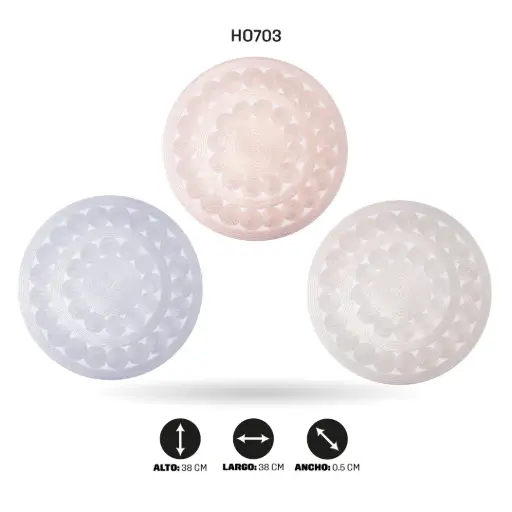 [HO703] INDIVIDUAL REDONDO TRENZADO CIRCULAR 38CM (DISPLAY X12) [PAC6597]