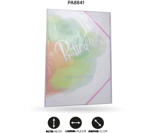 [PA8841] CARPETAS PASTEL BEAUTIFUL OFICIO SURTIDAS  [PAC7061]